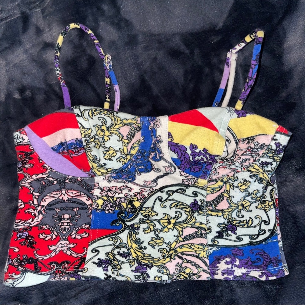 Olsenboye Cropped Corset Tank